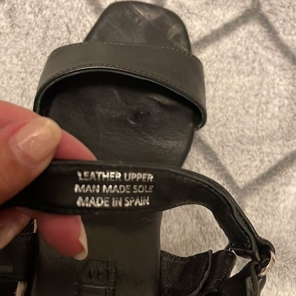 Jutelia Made In Spain Women's Leather Espadrilles Raffia Braided Wedge Sz 7 NWOB - Picture 6 of 7